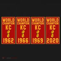 Kansas City Football World Champion Banners Button thumb 1