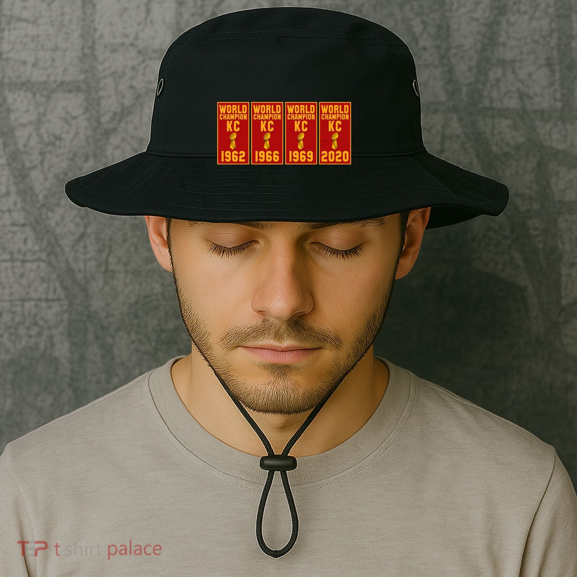 Kansas City Football World Champion Banners Bucket Hat
