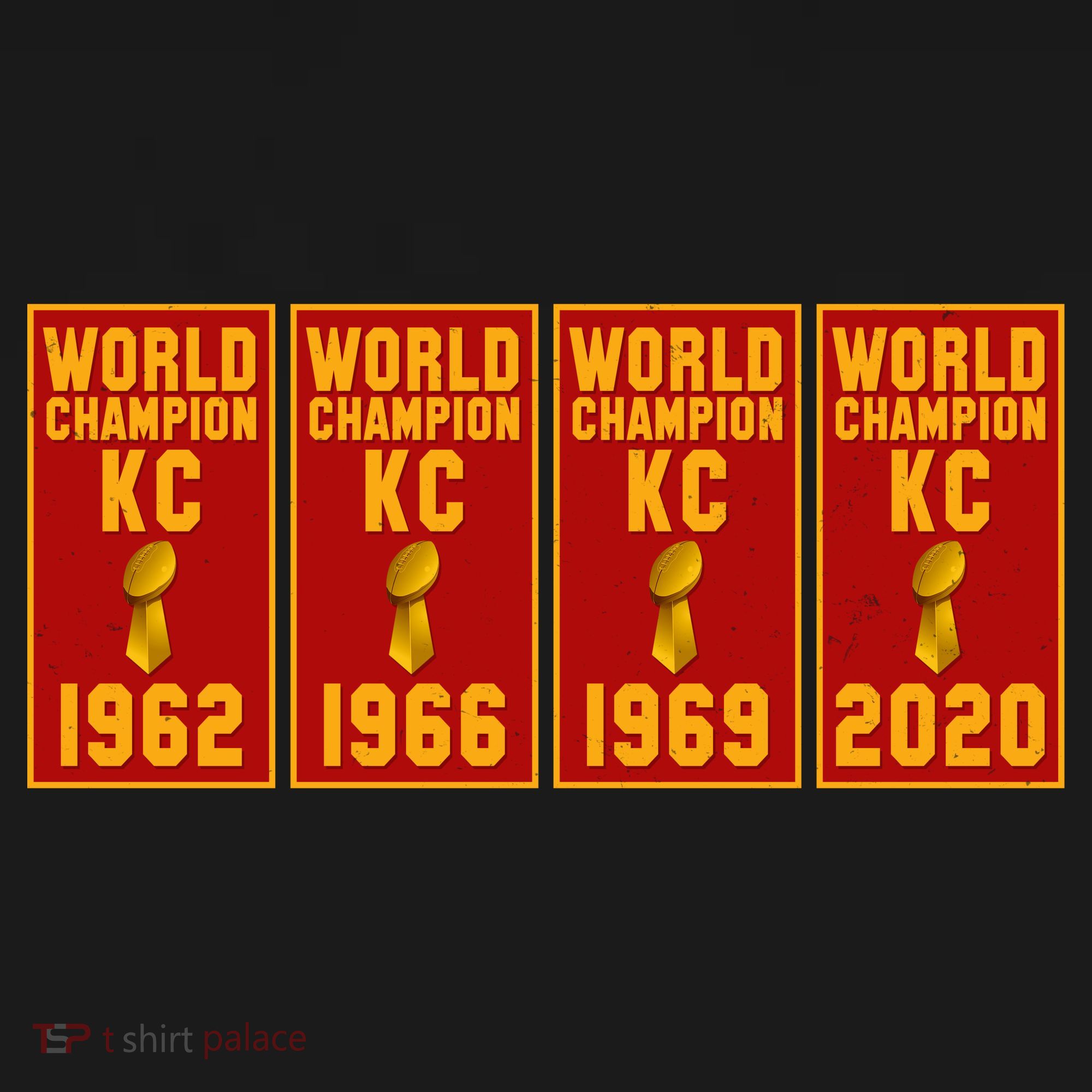 Kansas City Football World Champion Banners Ornament