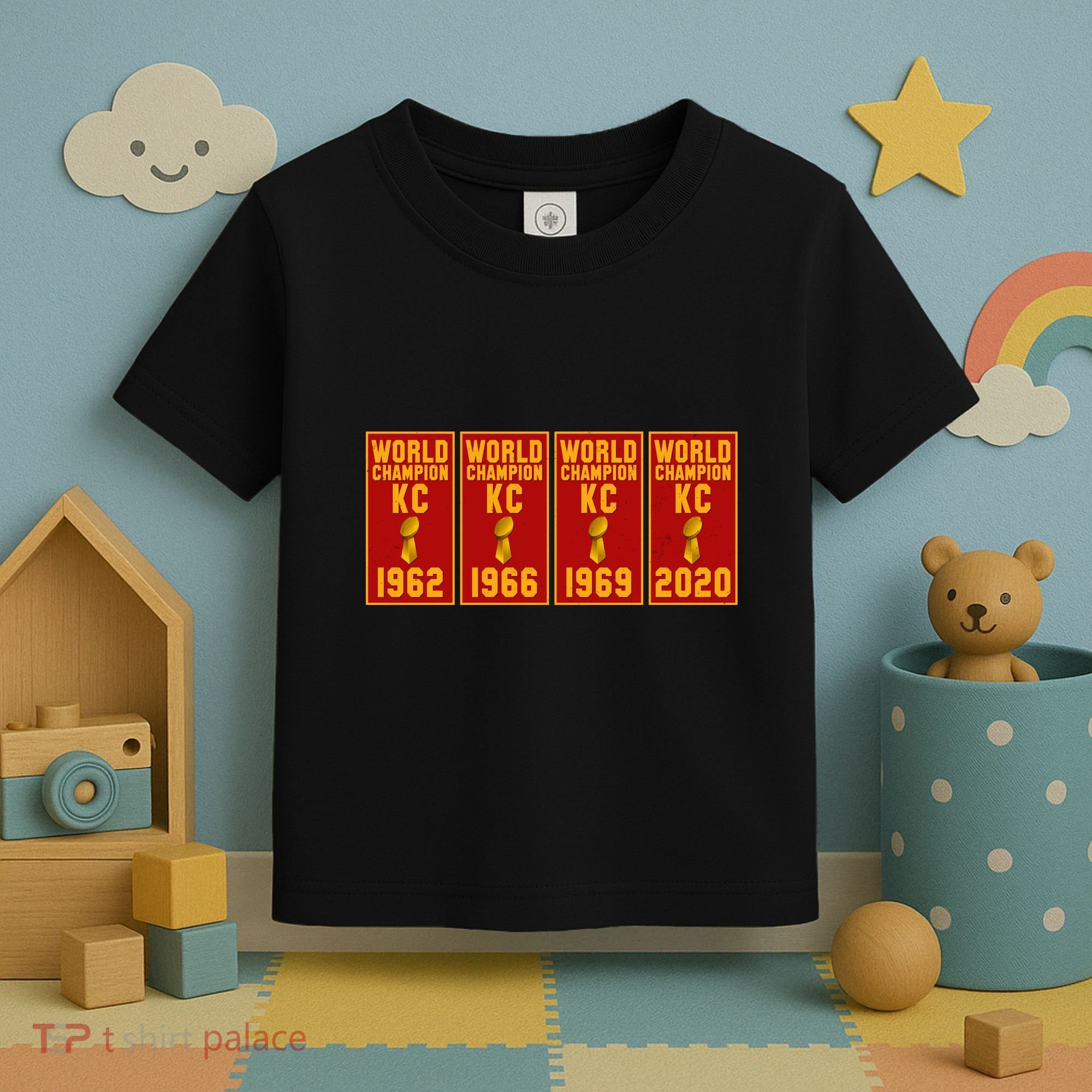 Kansas City Football World Champion Banners Toddler T-Shirt