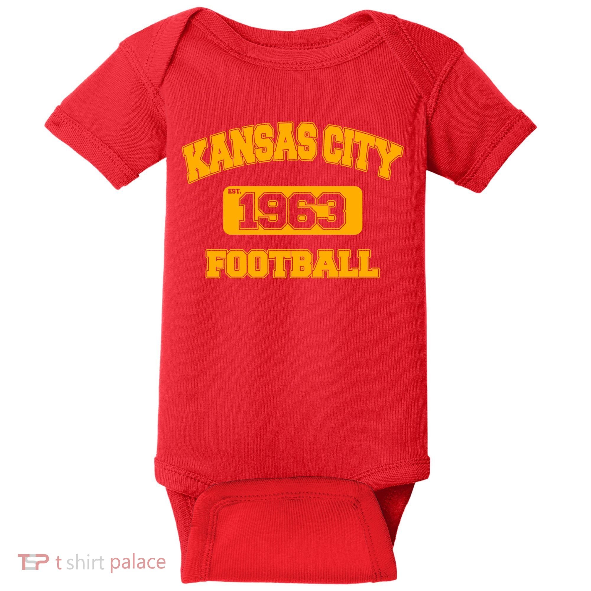 Kansas City KC Football Est 1960 Baby Bodysuit