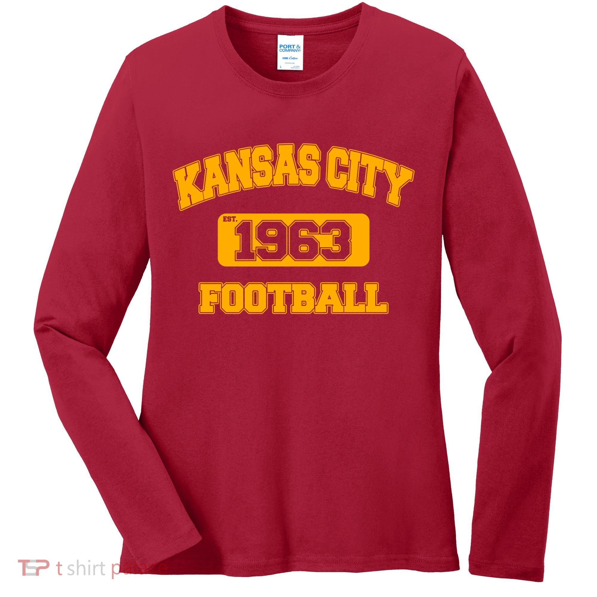 Kansas City KC Football Est 1960 Women's Long Sleeve Shirt