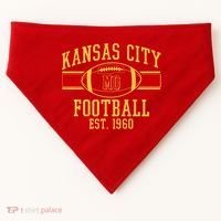 Kansas City MO Football Est 1960 USA-Made Doggie Bandana thumb 0