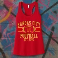 Kansas City MO Football Est 1960 Women's Tank Top thumb 3