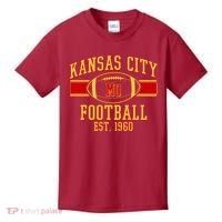 Kansas City MO Football Est 1960 Kids T-Shirt thumb 0