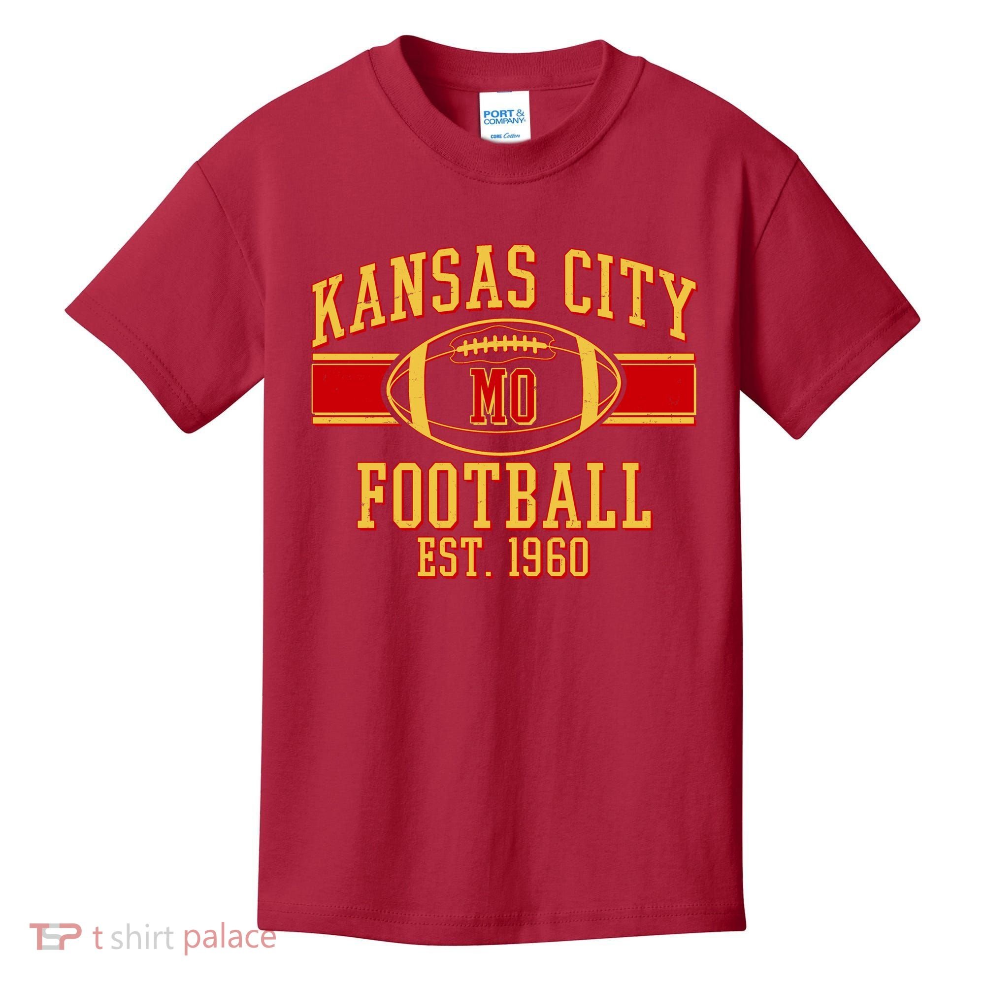 Kansas City MO Football Est 1960 Kids T-Shirt
