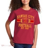 Kansas City MO Football Est 1960 Kids T-Shirt thumb 2