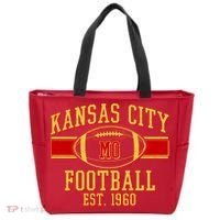 Kansas City MO Football Est 1960 Tote Bag thumb 0