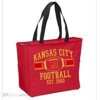 Kansas City MO Football Est 1960 Tote Bag thumb 2