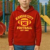 Kansas City MO KC Fooball Mahomes Fan Kids Hoodie thumb 2