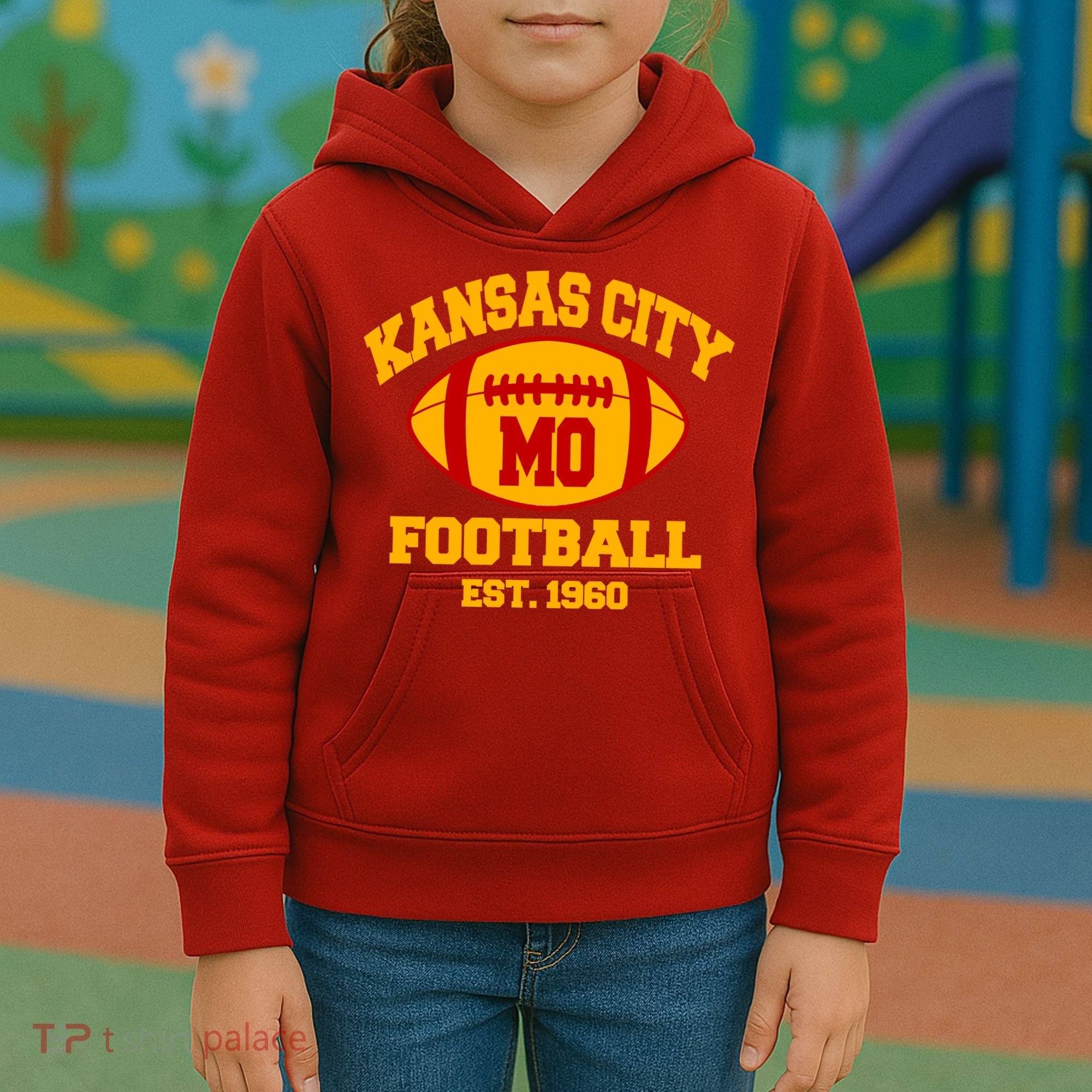 Kansas City MO KC Fooball Mahomes Fan Kids Hoodie