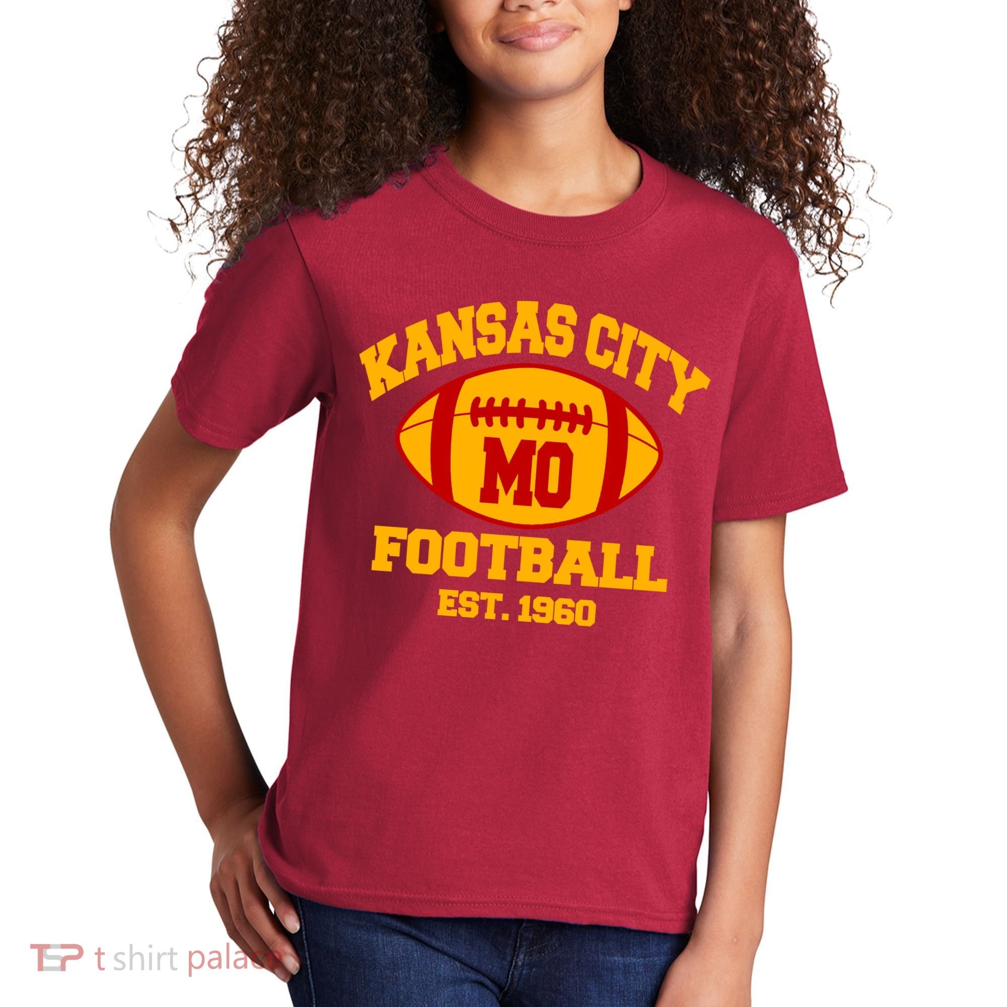Kansas City MO KC Fooball Mahomes Fan Kids T-Shirt