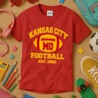 Kansas City MO KC Fooball Mahomes Fan Kids T-Shirt thumb 3