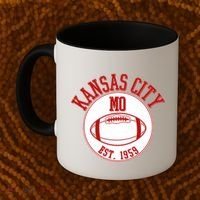 Kansas City MO KC Football EST 1959 Emblem Coffee Mug thumb 2