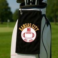 Kansas City MO KC Football EST 1959 Emblem Golf Towel thumb 2