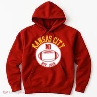 Kansas City MO KC Football EST 1959 Emblem Hoodie thumb 0