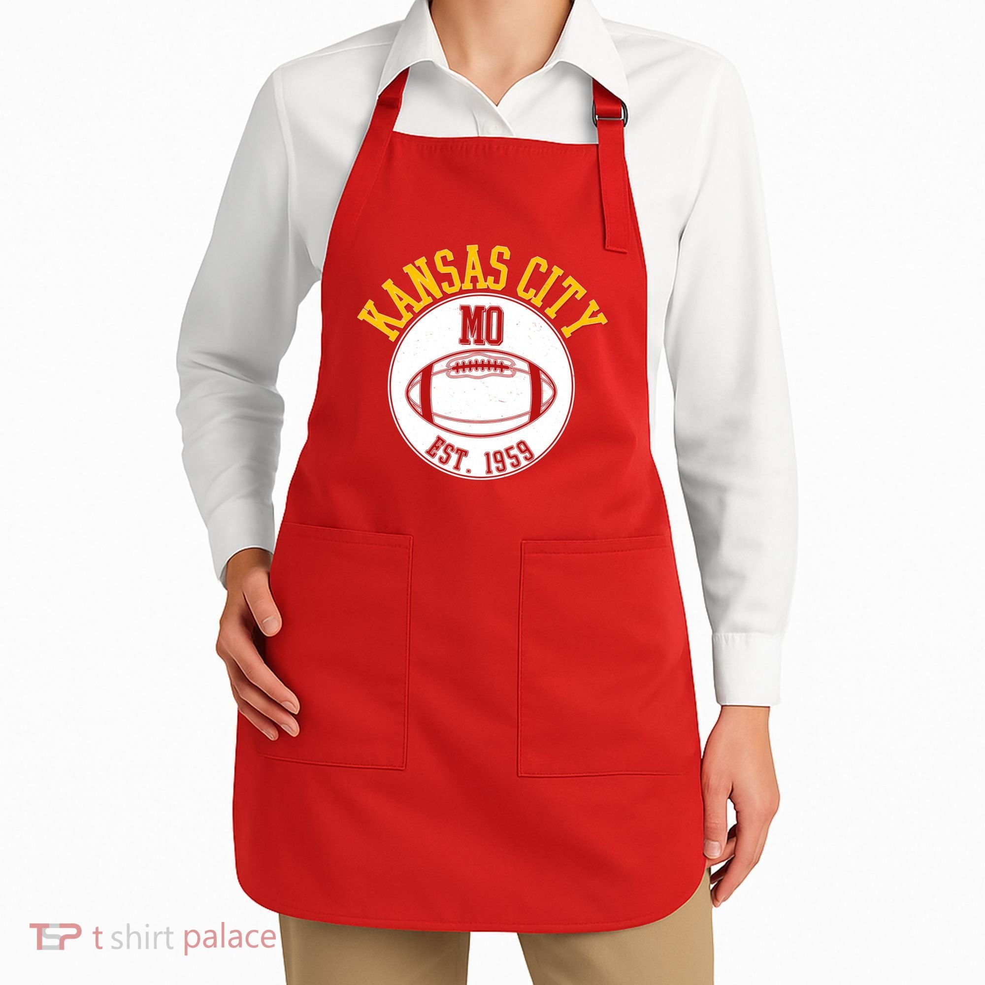 Kansas City MO KC Football EST 1959 Emblem Apron