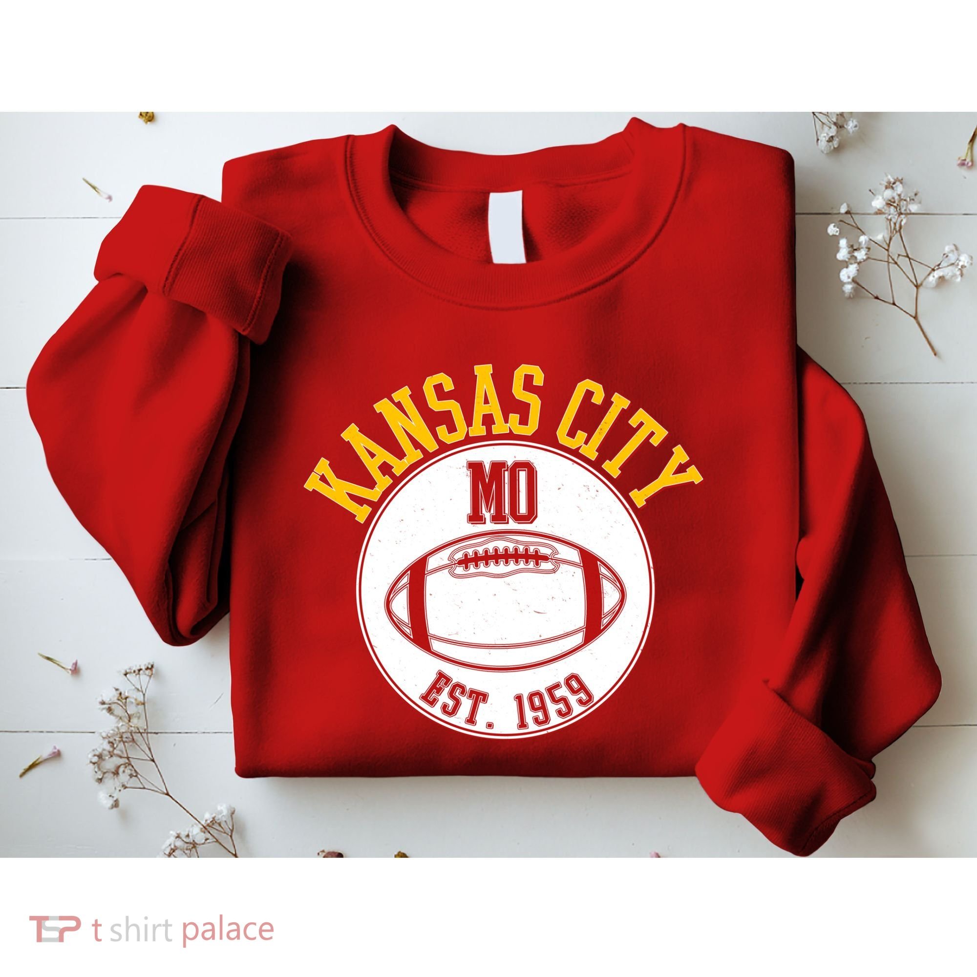 Kansas City MO KC Football EST 1959 Emblem Sweatshirt
