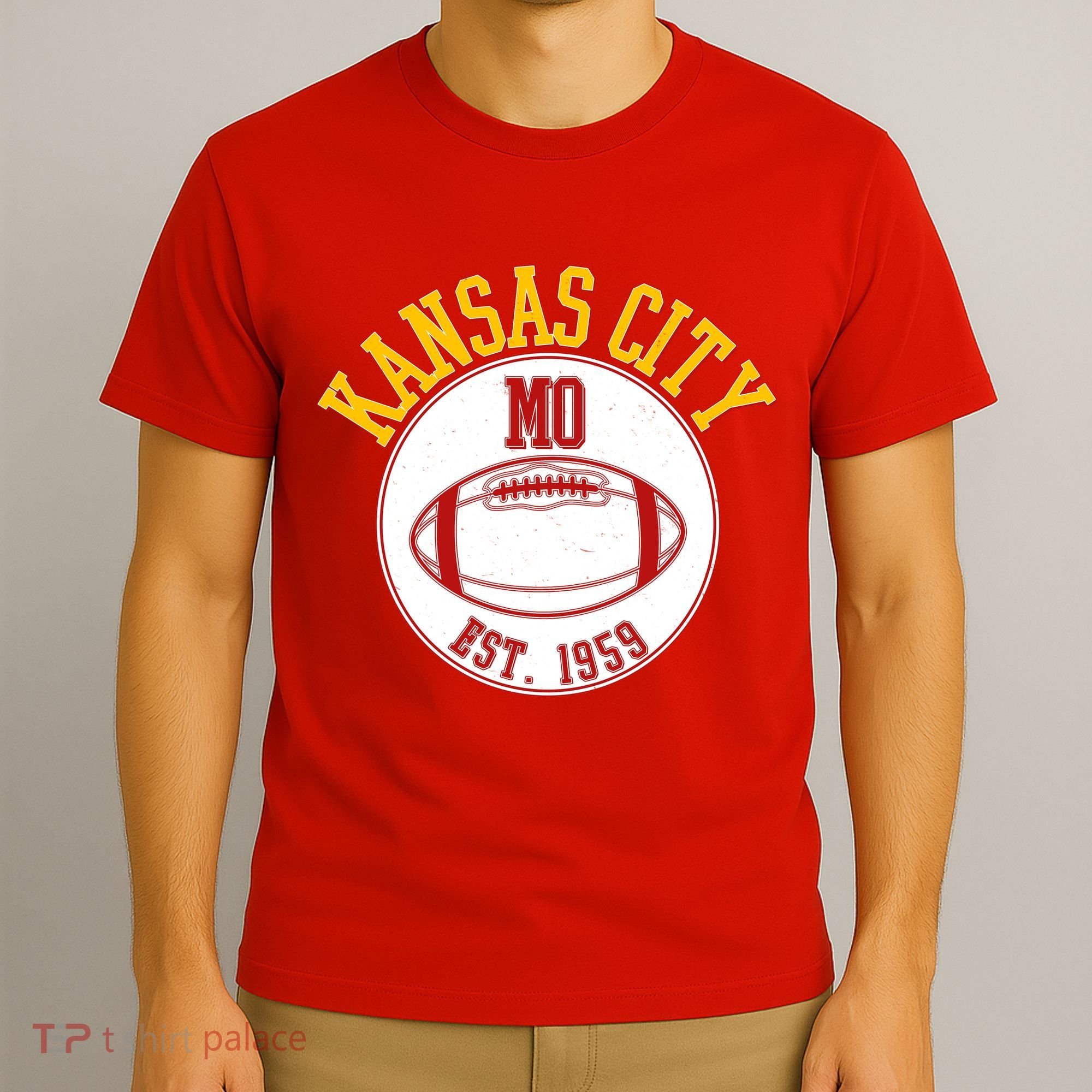 Kansas City MO KC Football EST 1959 Emblem T-Shirt