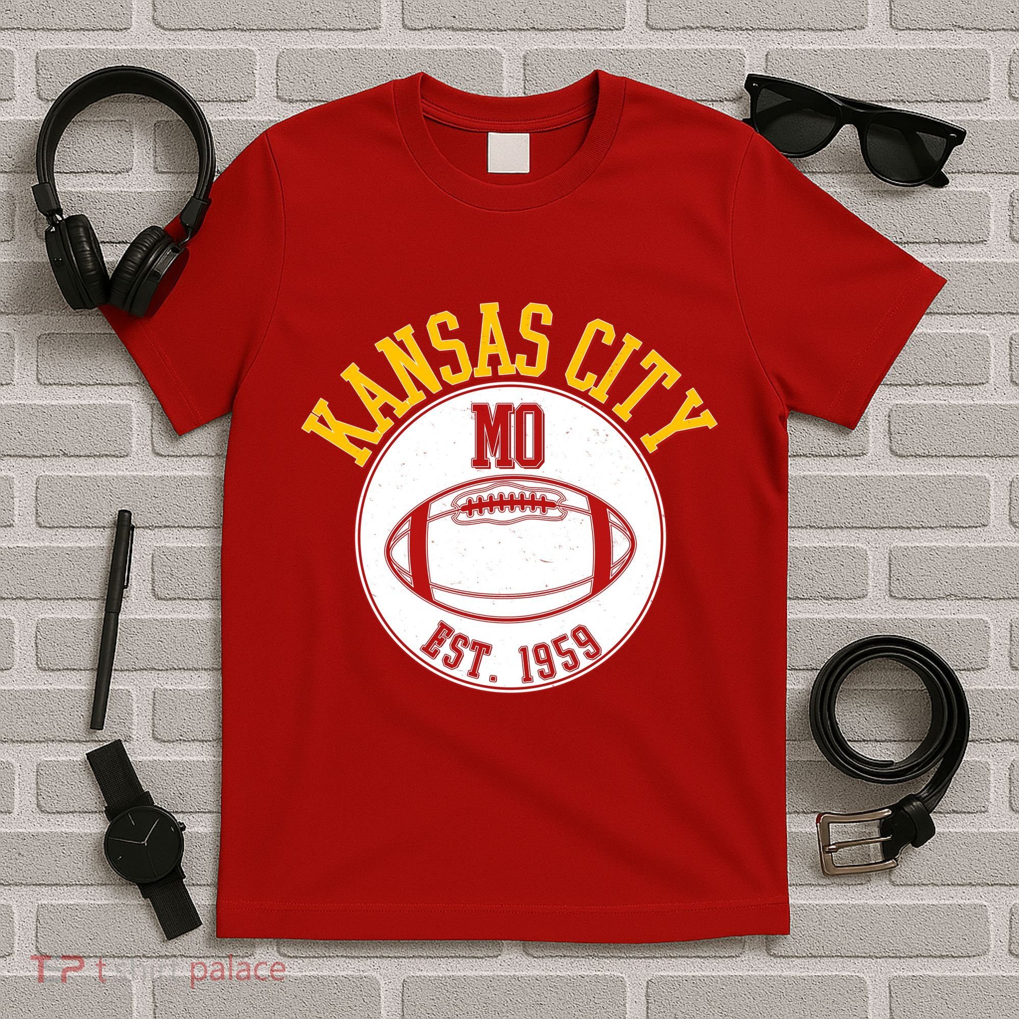 Kansas City MO KC Football EST 1959 Emblem T-Shirt