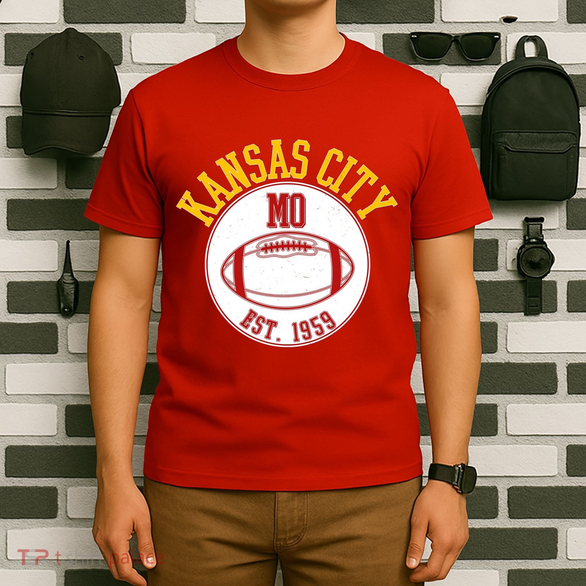 Kansas City MO KC Football EST 1959 Emblem T-Shirt