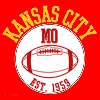 Kansas City MO KC Football EST 1959 Emblem Button thumb 1