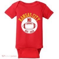 Kansas City MO KC Football EST 1959 Emblem Baby Bodysuit thumb 0