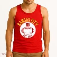 Kansas City MO KC Football EST 1959 Emblem Tank Top thumb 3