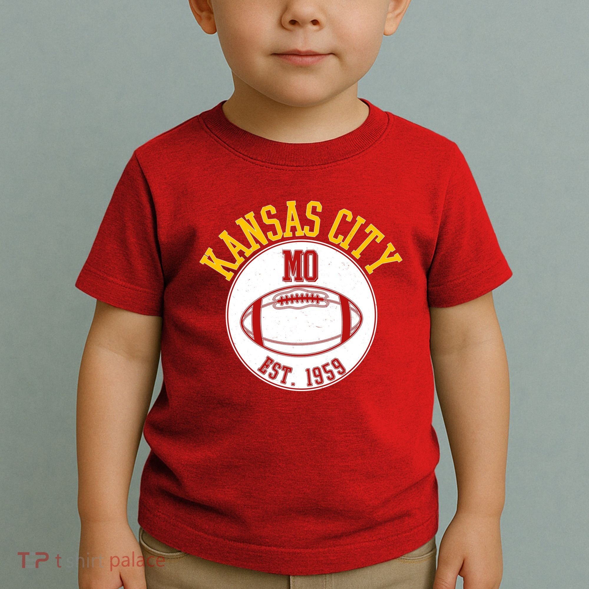 Kansas City MO KC Football EST 1959 Emblem Toddler T-Shirt