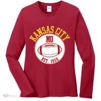 Kansas City MO KC Football EST 1959 Emblem Women's Long Sleeve Shirt thumb 0