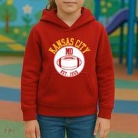 Kansas City MO KC Football EST 1959 Emblem Kids Hoodie thumb 3