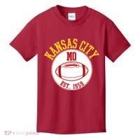 Kansas City MO KC Football EST 1959 Emblem Kids T-Shirt thumb 0