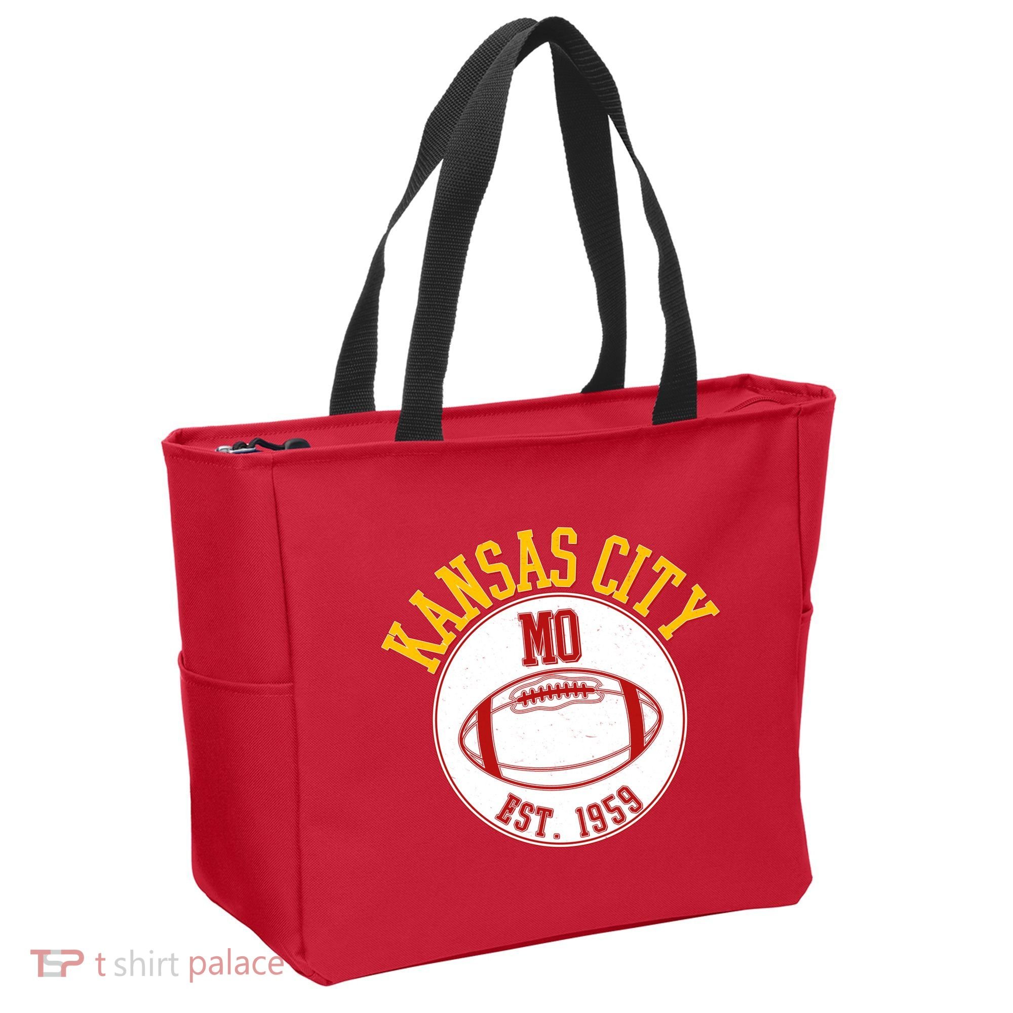 Kansas City MO KC Football EST 1959 Emblem Tote Bag