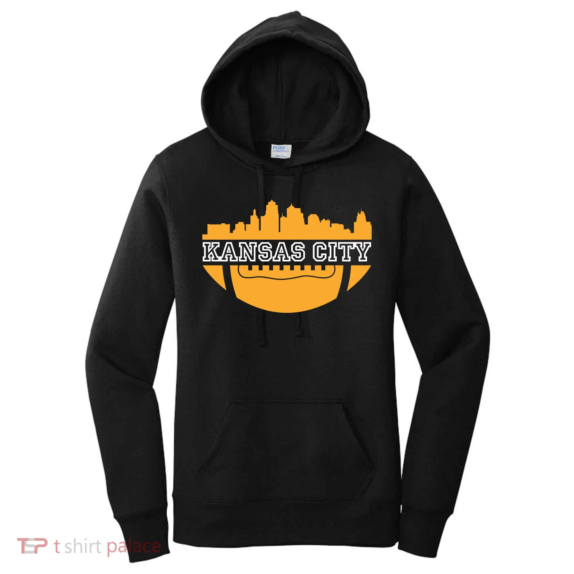 Kansas City Skyline Football Women's Hoodie