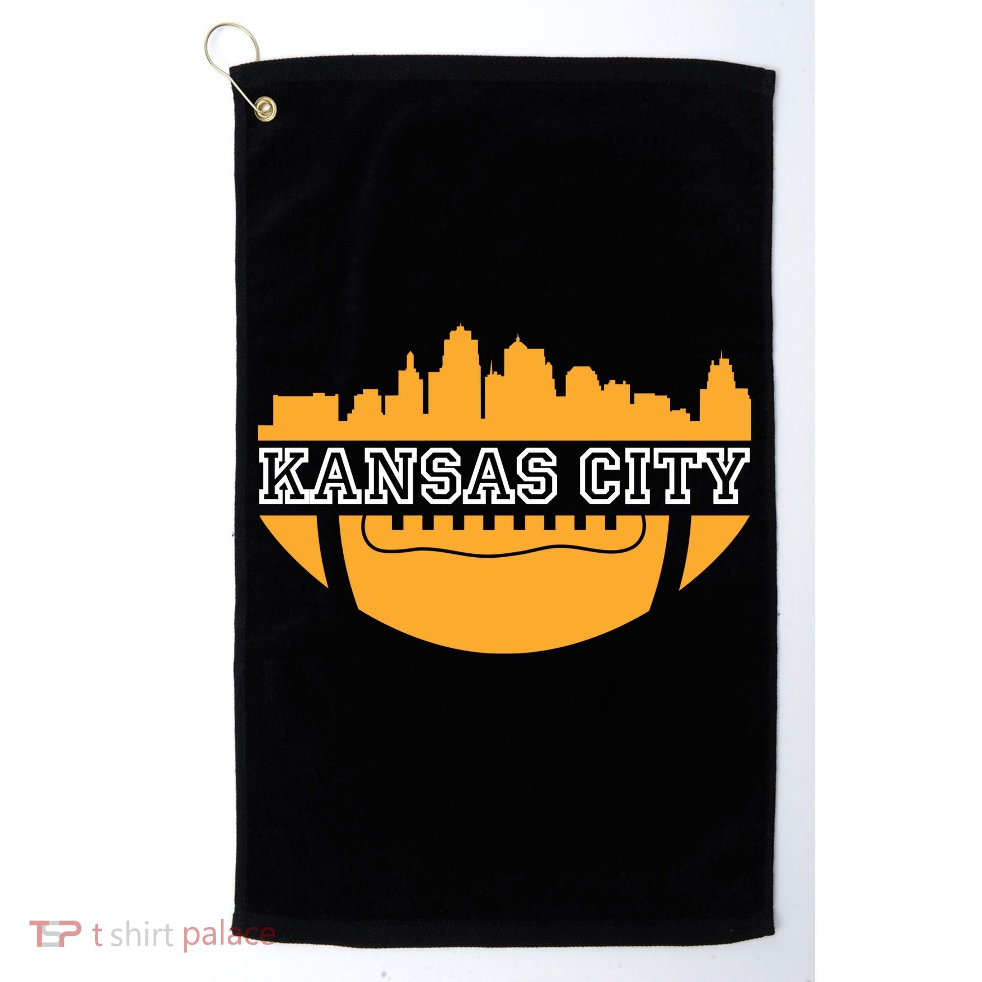 Kansas City Skyline Football Golf Towel