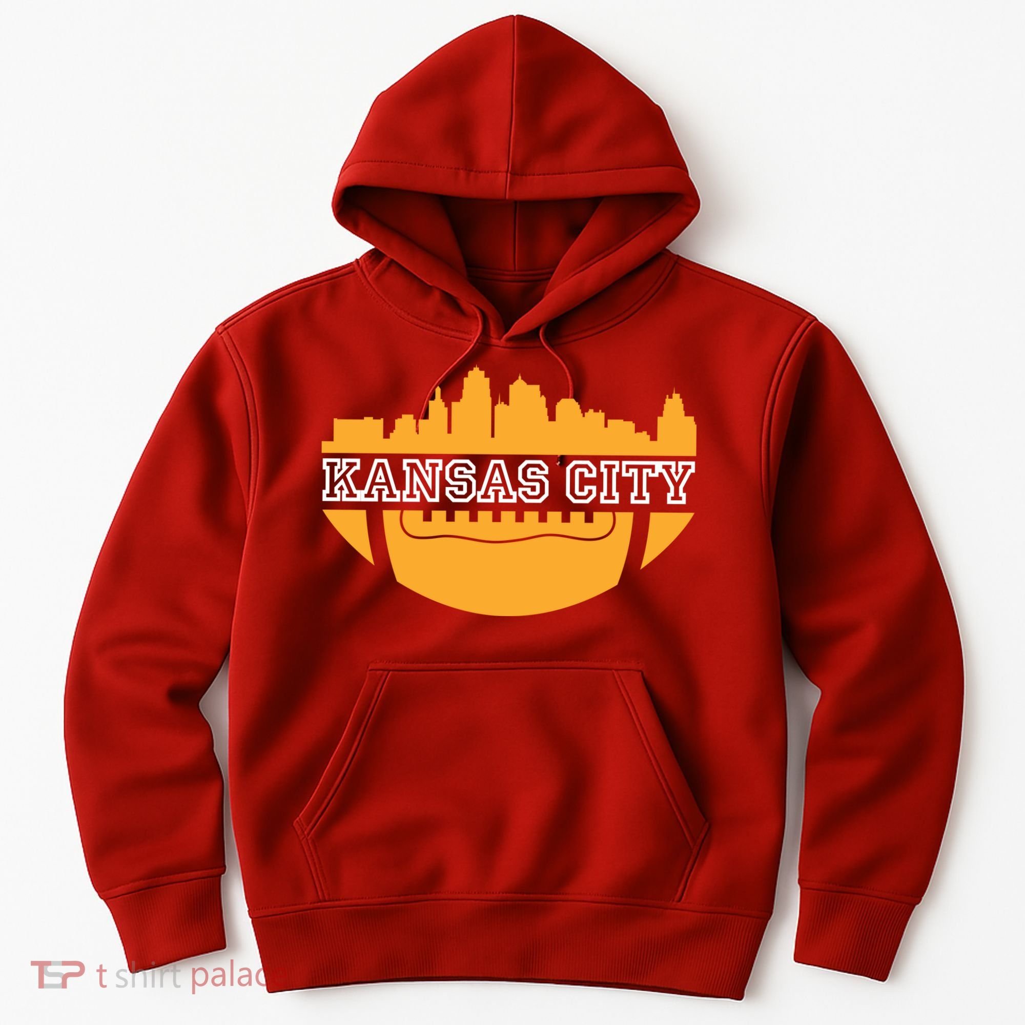 Kansas City Skyline Football Hoodie