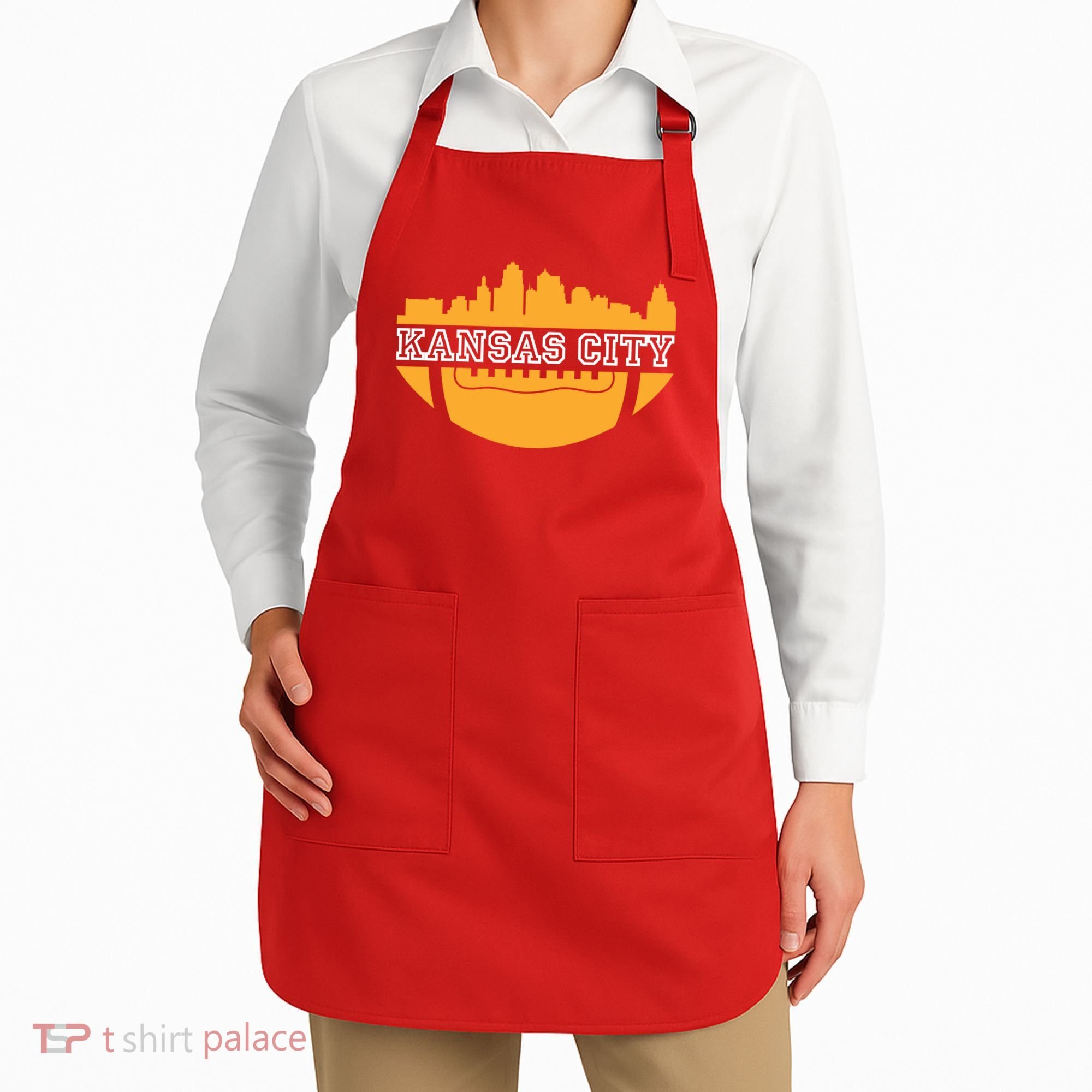 Kansas City Skyline Football Apron