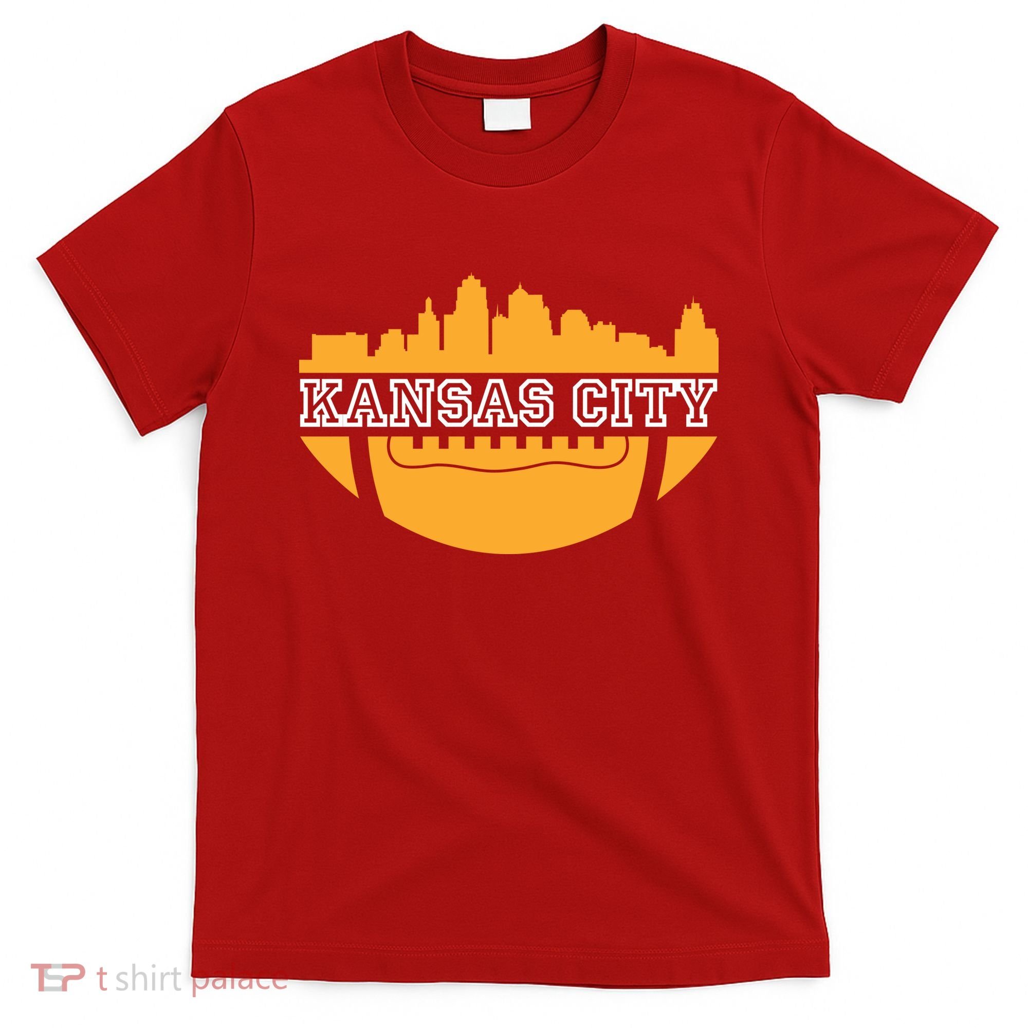 Kansas City Skyline Football T-Shirt
