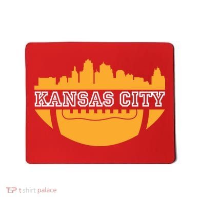 Kansas City Skyline Football Mousepad
