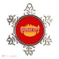 Kansas City Skyline Football Ornament thumb 0