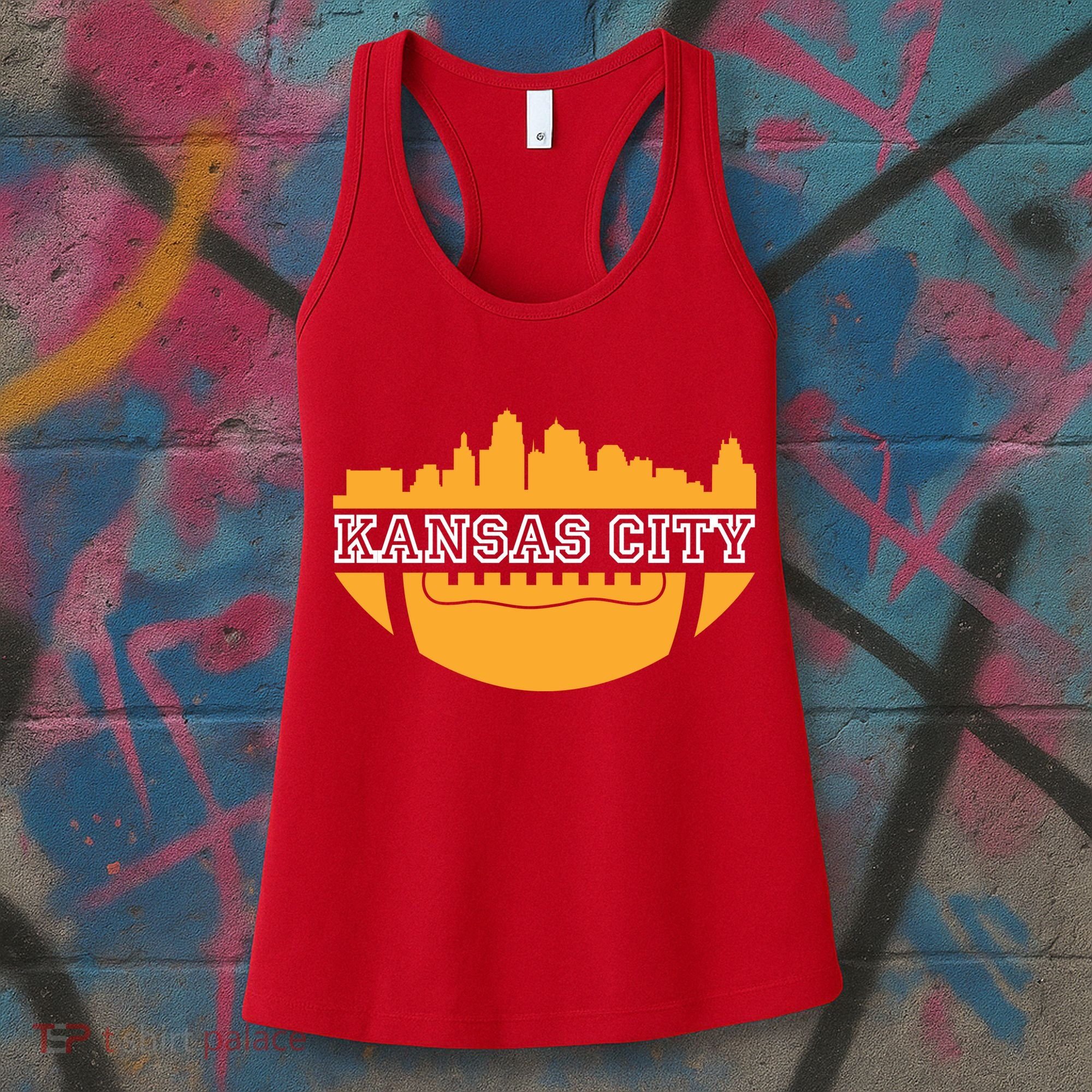Kansas City Skyline Football Women's Tank Top