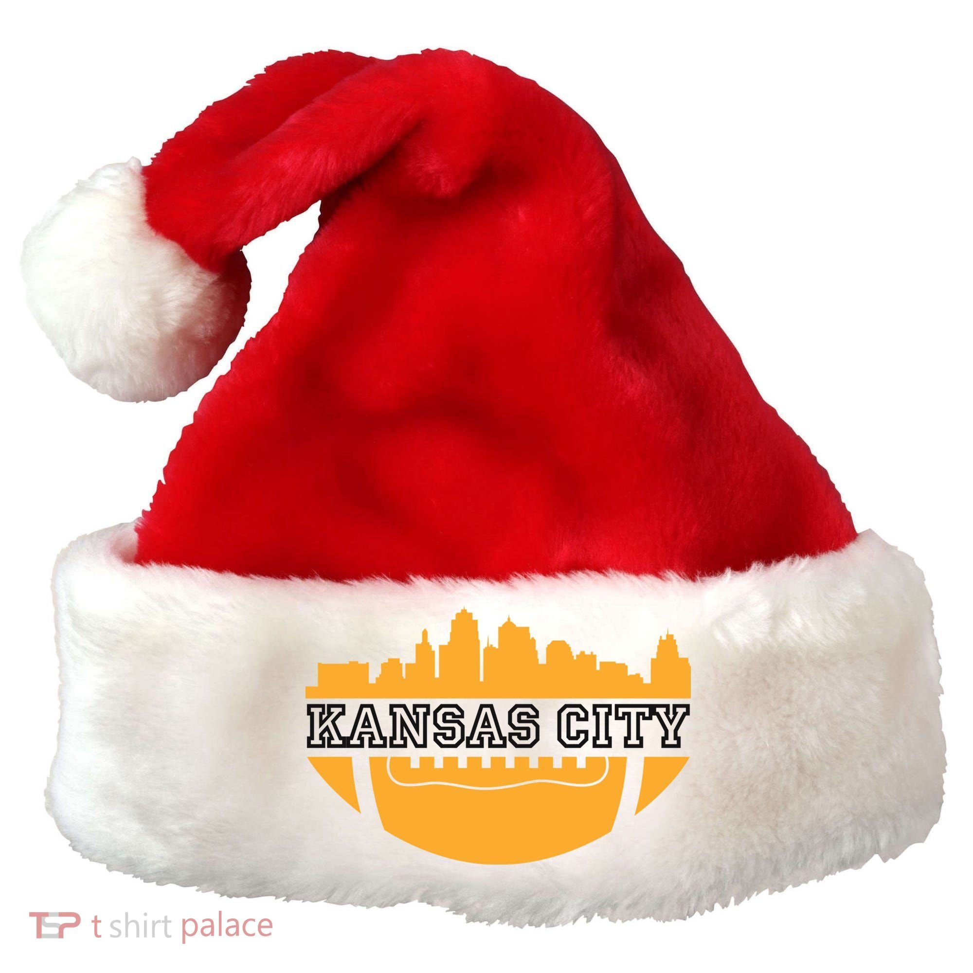 Kansas City Skyline Football Santa Hat