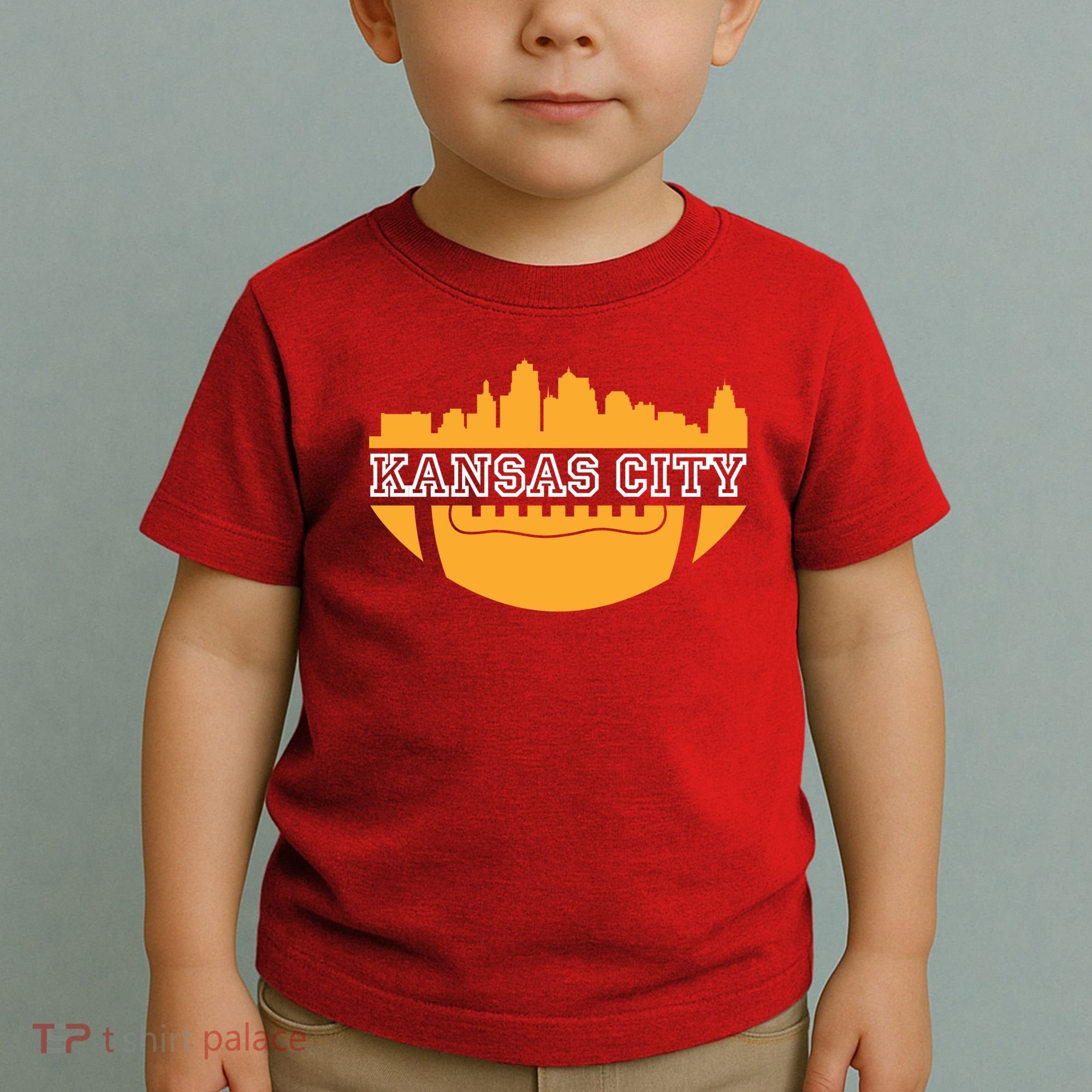 Kansas City Skyline Football Toddler T-Shirt
