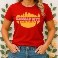 Kansas City Skyline Football Women's T-Shirt thumb 2
