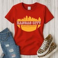 Kansas City Skyline Football Women's T-Shirt thumb 3