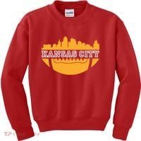 Kansas City Skyline Football Kids Sweatshirt thumb 0