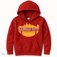 Kansas City Skyline Football Kids Hoodie thumb 0