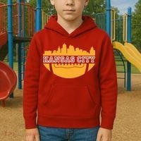 Kansas City Skyline Football Kids Hoodie thumb 2
