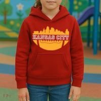 Kansas City Skyline Football Kids Hoodie thumb 3