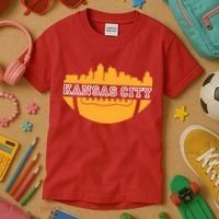 Kansas City Skyline Football Kids T-Shirt thumb 3